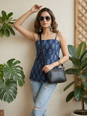 Women Black Printed Stylish Tunic