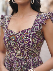Women Multicolor Printed Stylish Crop Top