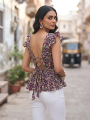 Women Multicolor Printed Stylish Crop Top