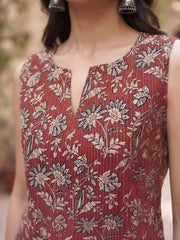 Women Maroon Printed Trendy Top