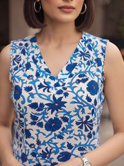 Blue Printed Co-Ord Set for Women