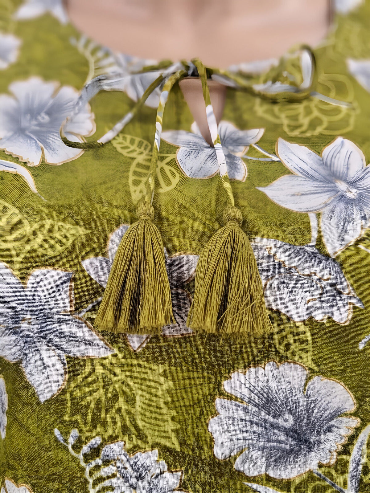 Olive Green Printed Co-Ord Set for Women
