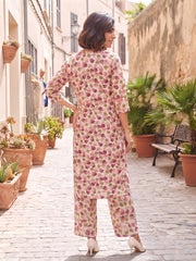 Pink Printed Co-Ord Set for Women