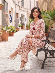 Pink Printed Co-Ord Set for Women
