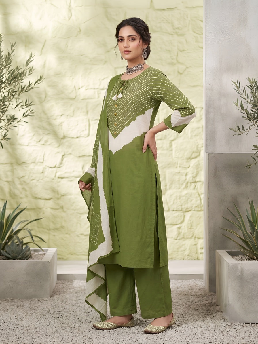 Reshma Printed Straight Kurta With Dupatta set for Women