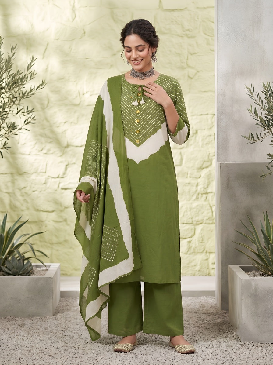 Reshma Printed Straight Kurta With Dupatta set for Women
