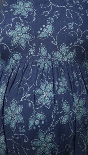 Blue Printed Maternity Dress for Women