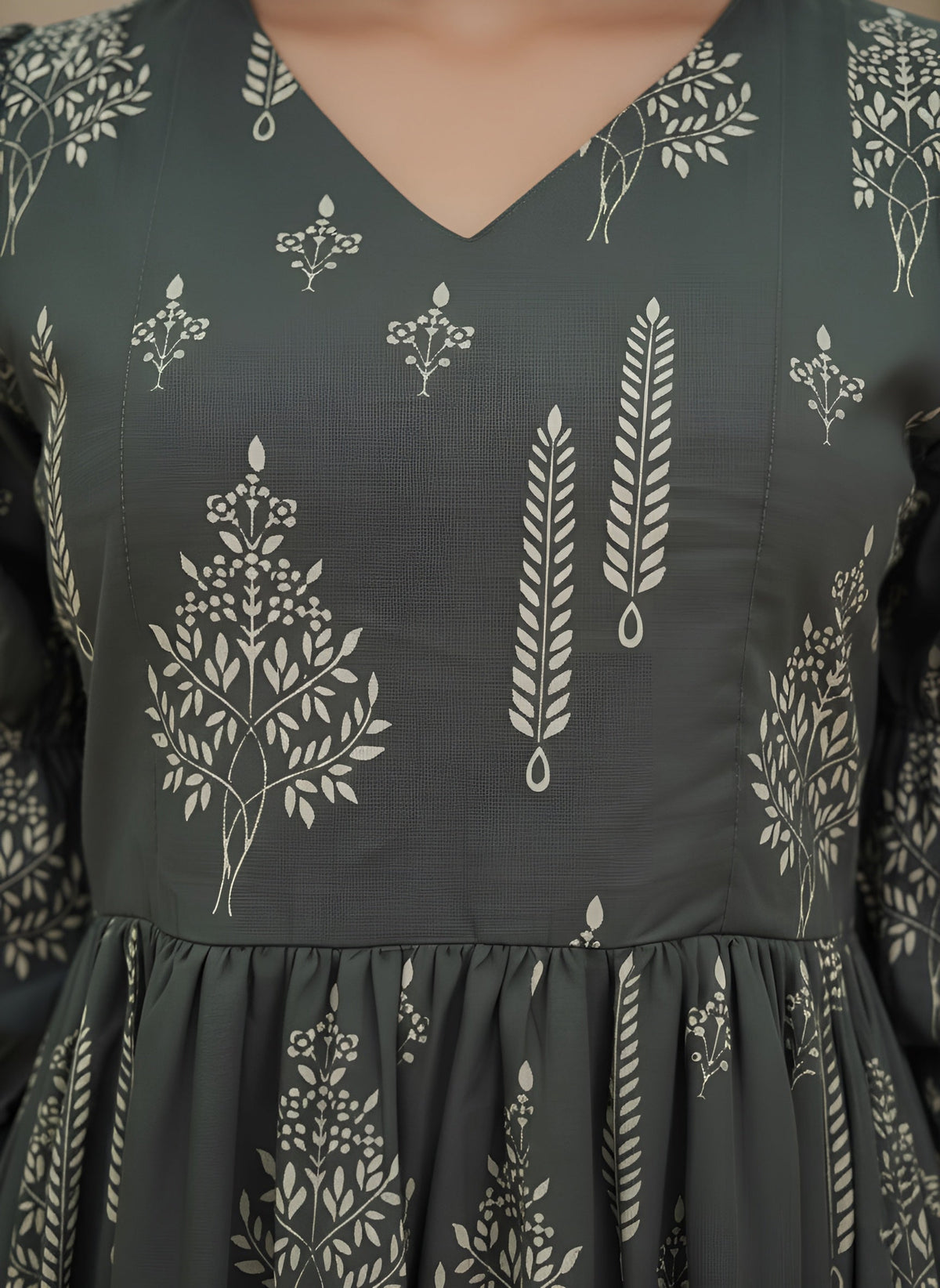 Green Printed Maternity Dress for Women