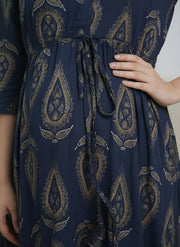 Green Printed Maternity Dress for Women