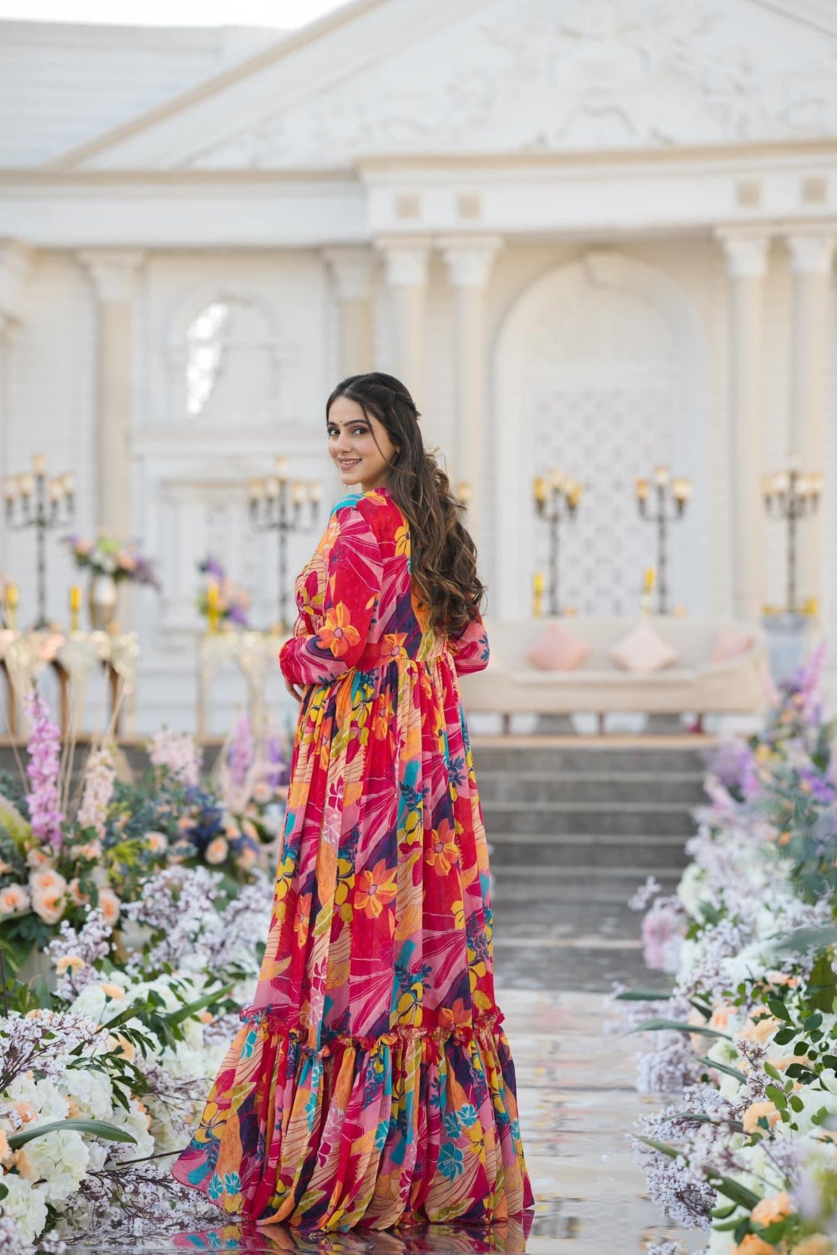 Nyra Multicolor  Printed Sharara Set