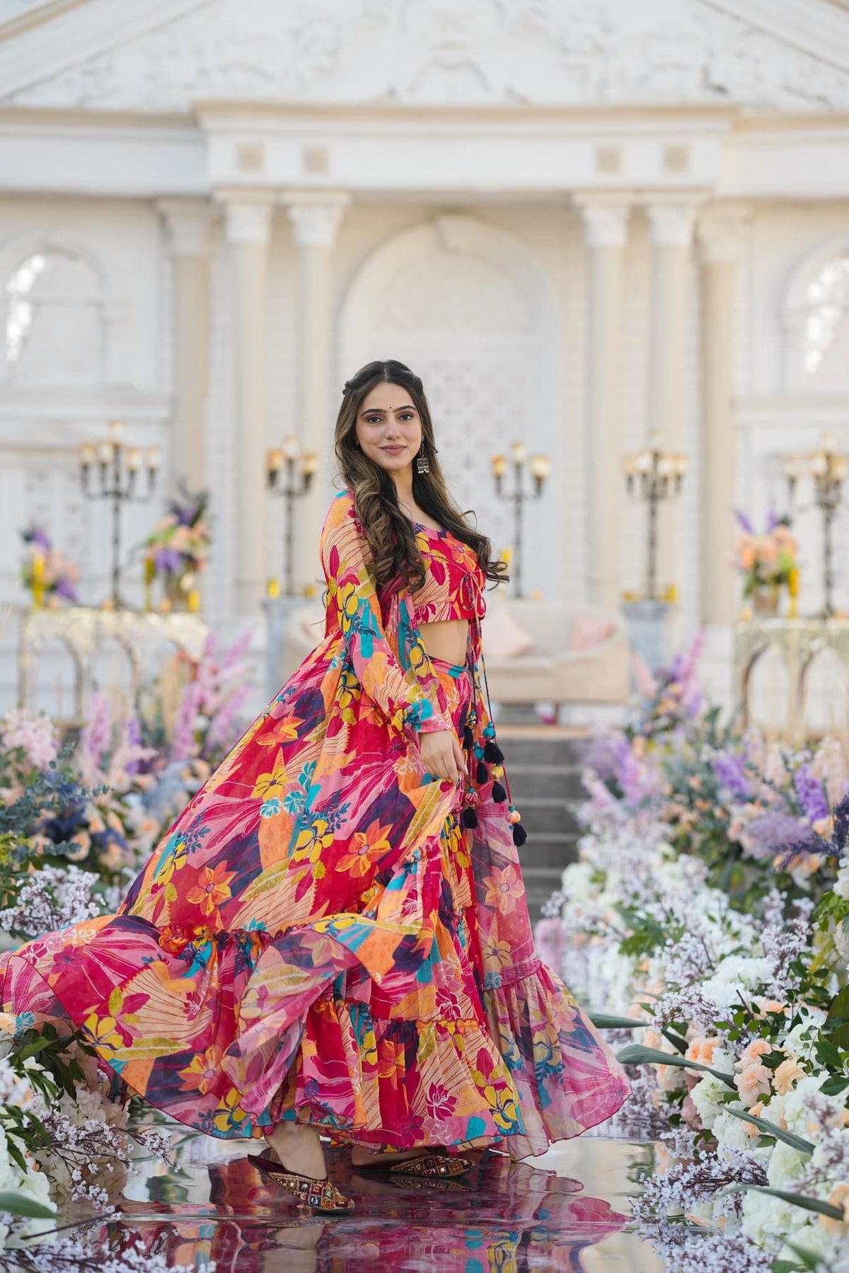Nyra Multicolor  Printed Sharara Set
