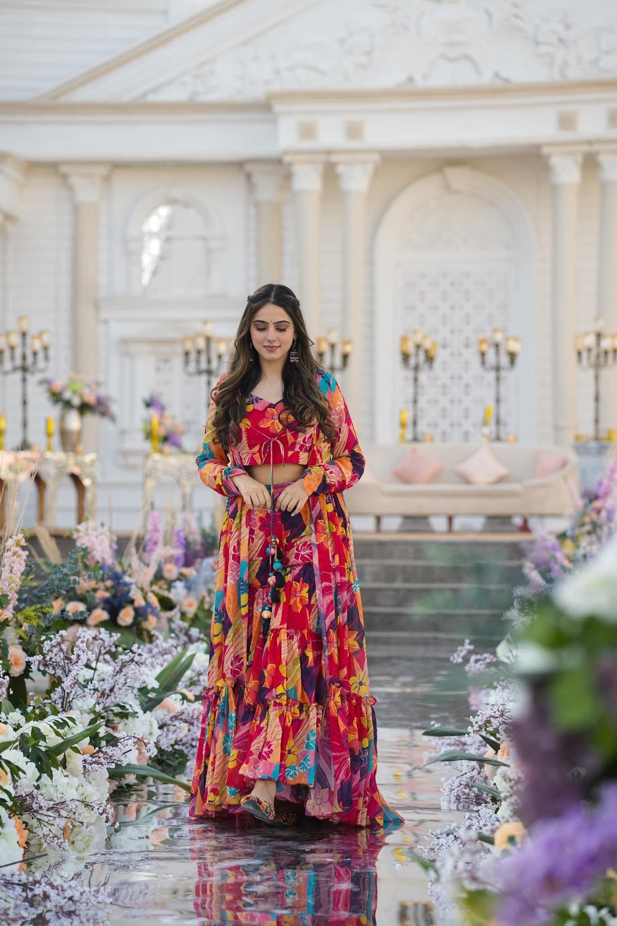 Nyra Multicolor  Printed Sharara Set