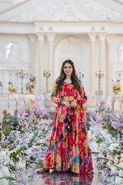 Nyra Multicolor  Printed Sharara Set
