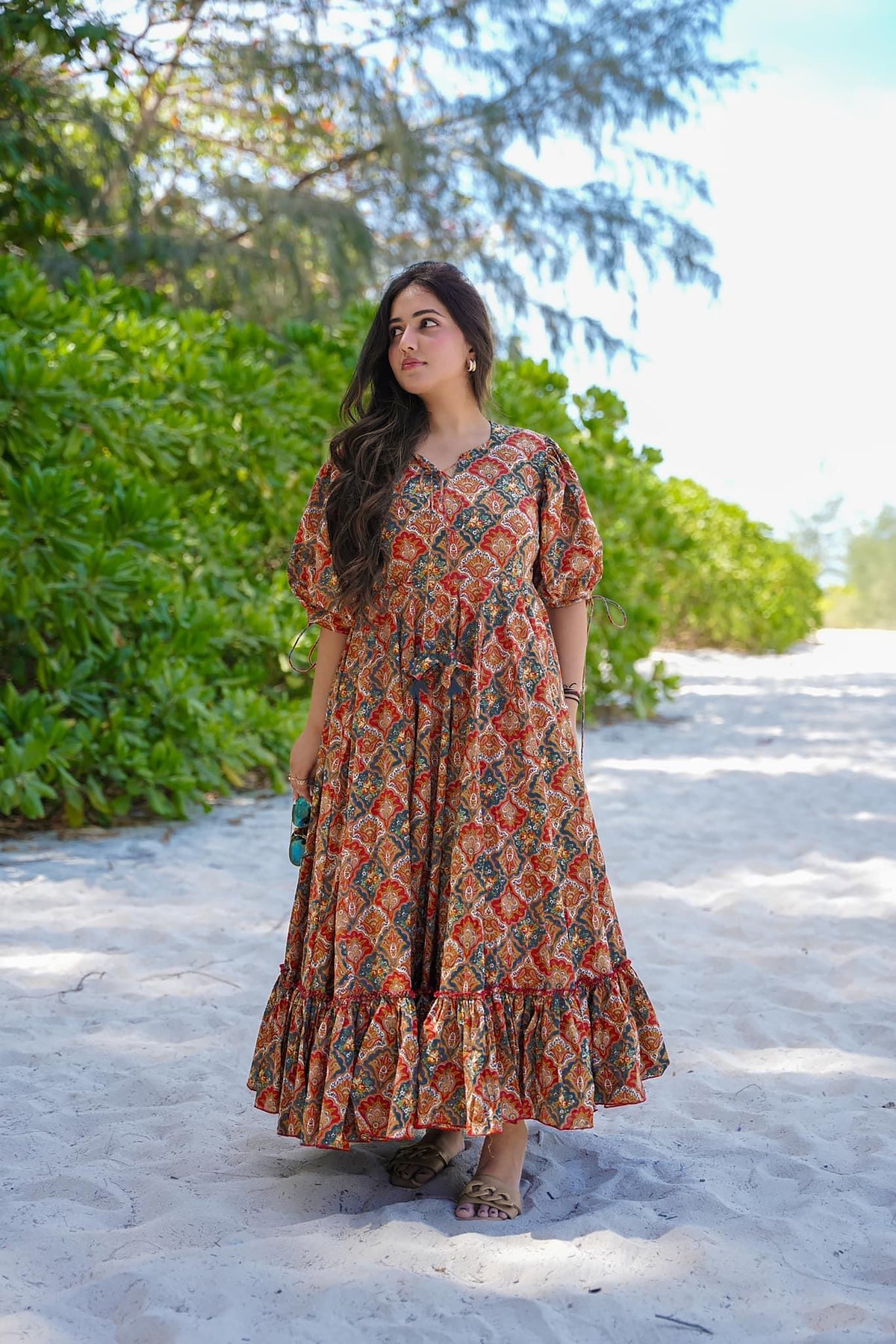 Kiara Rayon Multicolor Anarkali Dress