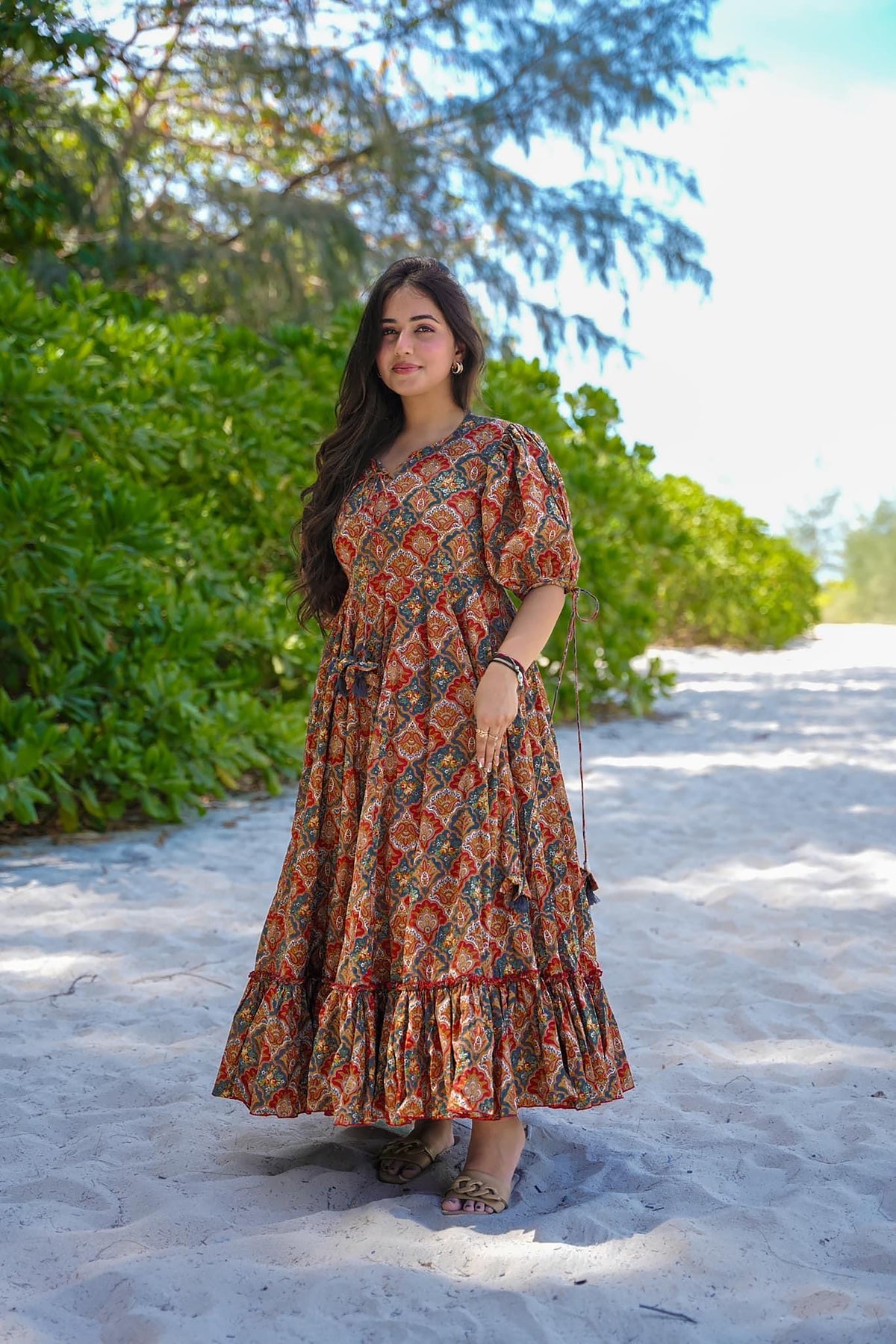 Kiara Rayon Multicolor Anarkali Dress