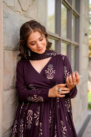 Meher Muslin Printed Anarkali Set