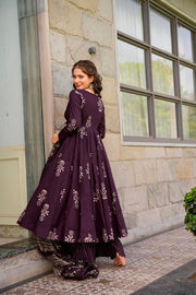 Meher Muslin Printed Anarkali Set