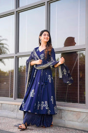 Meher Muslin Printed Anarkali Set