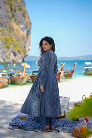 Meher Muslin Printed Anarkali Set