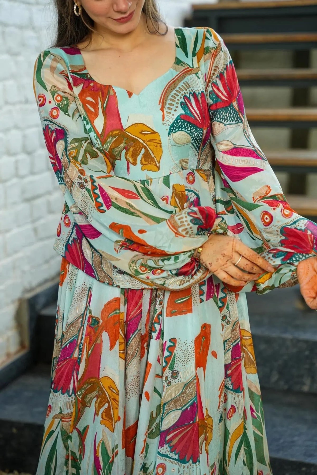 Aroha Rayon Anarkali Set