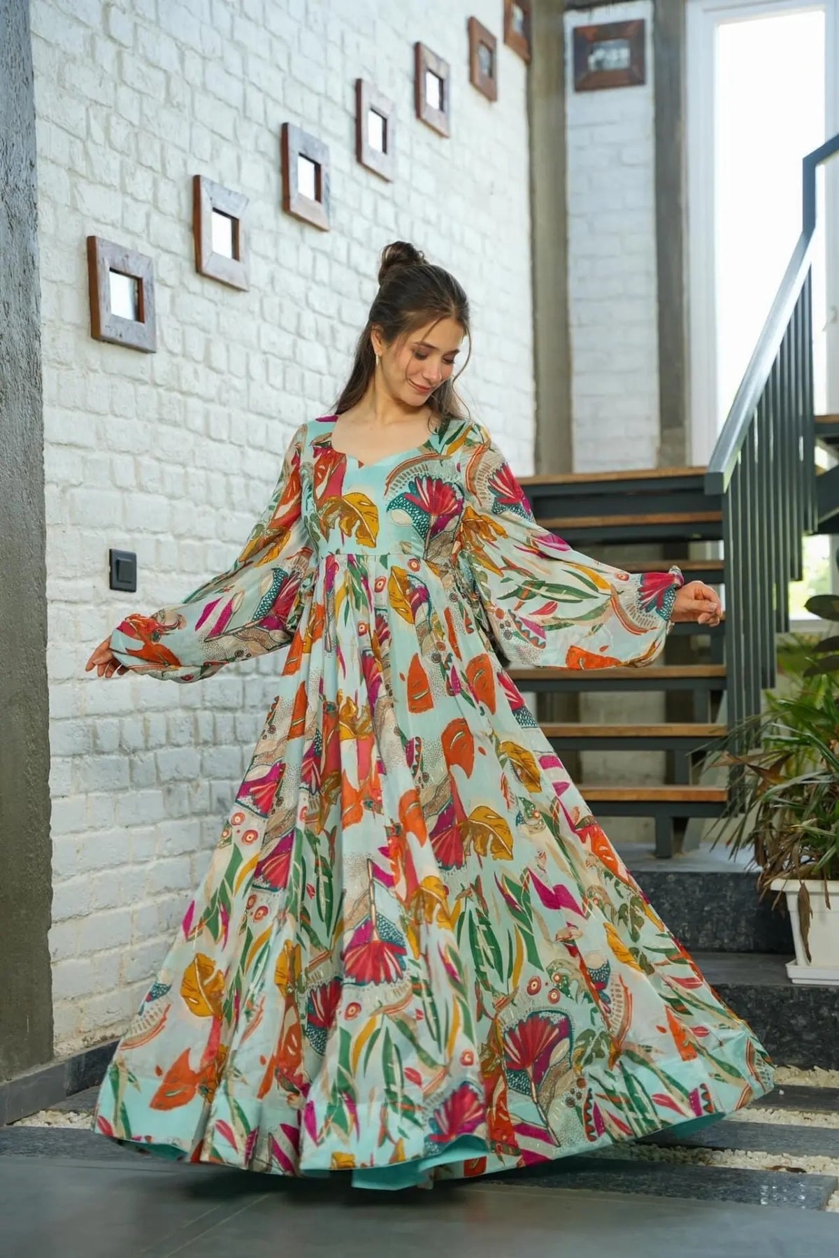 Aroha Rayon Anarkali Set