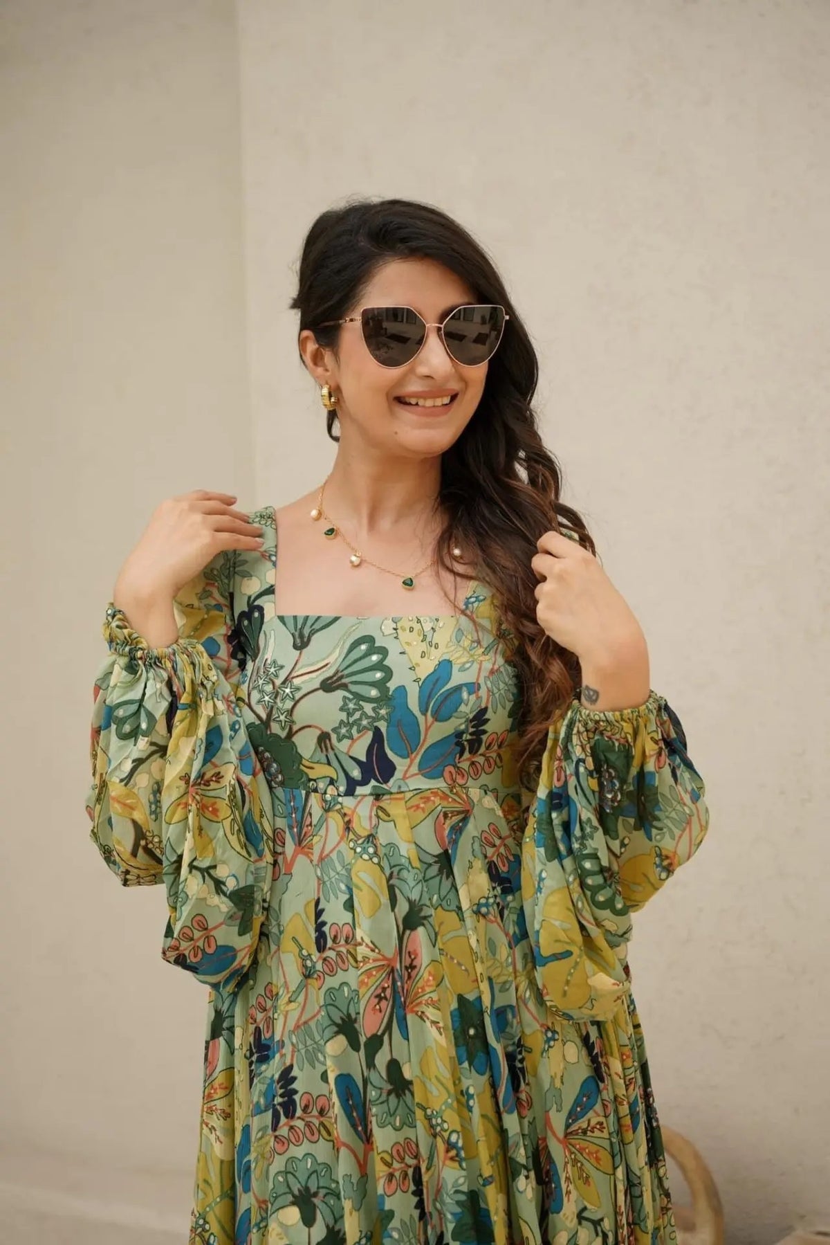 Aroha Rayon Anarkali Set