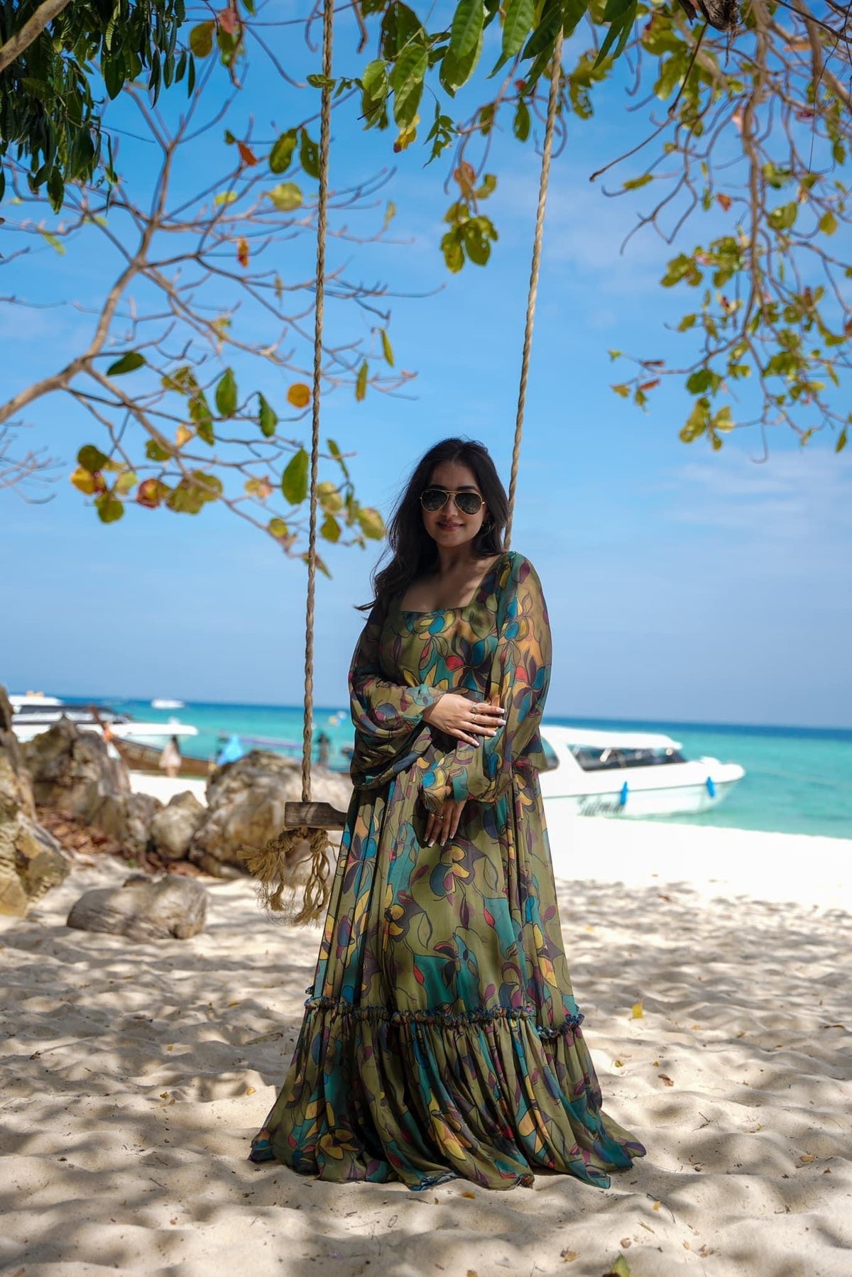 Aroha Rayon Anarkali Set