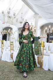 Noor Heavy Digital Printed Muslin Anarkali Set