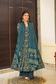 Gulnaar Heavy Digital Printed Muslin Anarkali Set