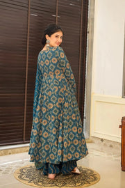 Gulnaar Heavy Digital Printed Muslin Anarkali Set
