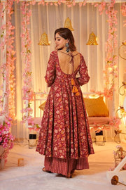 Gulnaar Heavy Digital Printed Muslin Anarkali Set