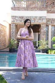 Gulnaar Heavy Digital Printed Muslin Anarkali Set