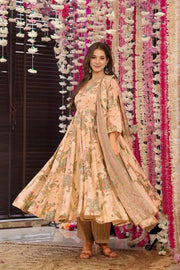 Gulnaar Heavy Digital Printed Muslin Anarkali Set
