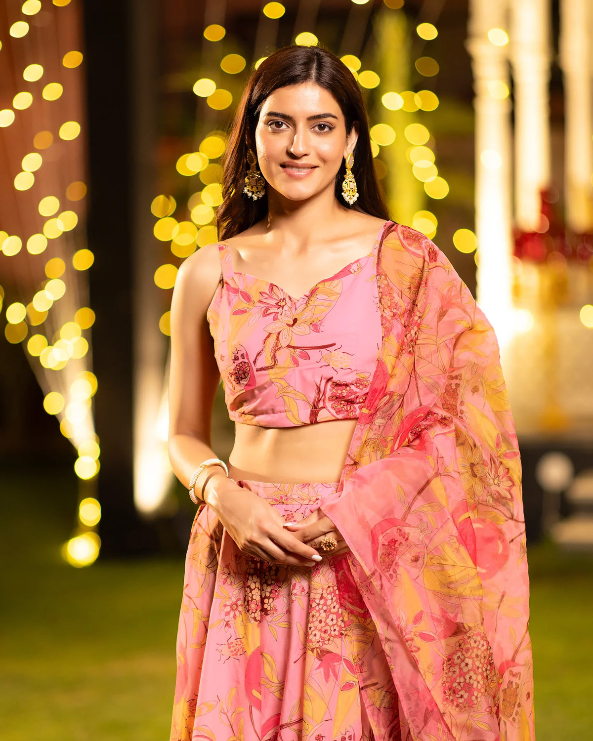 Alara Crop Top & Lehenga Set