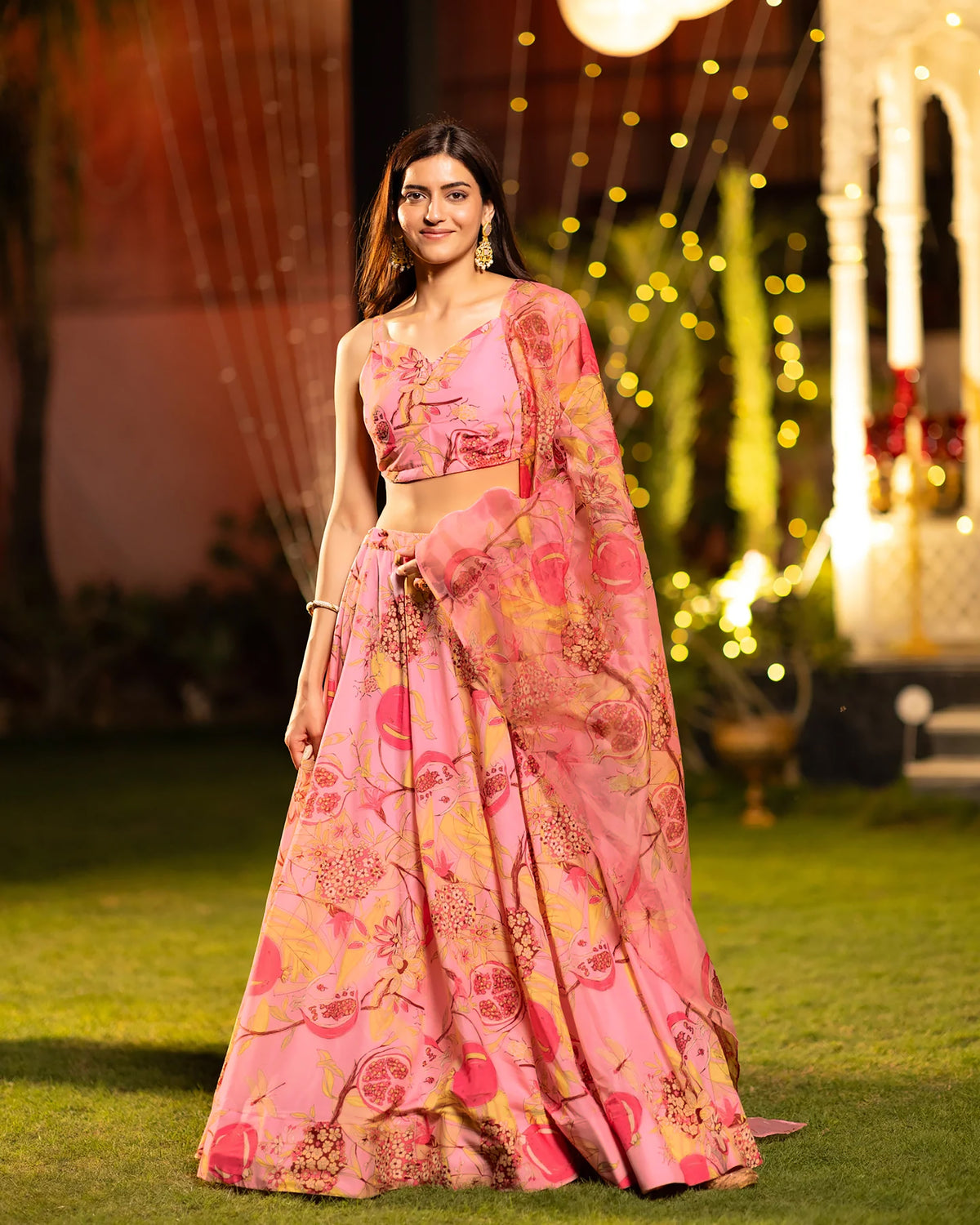 Alara Crop Top & Lehenga Set