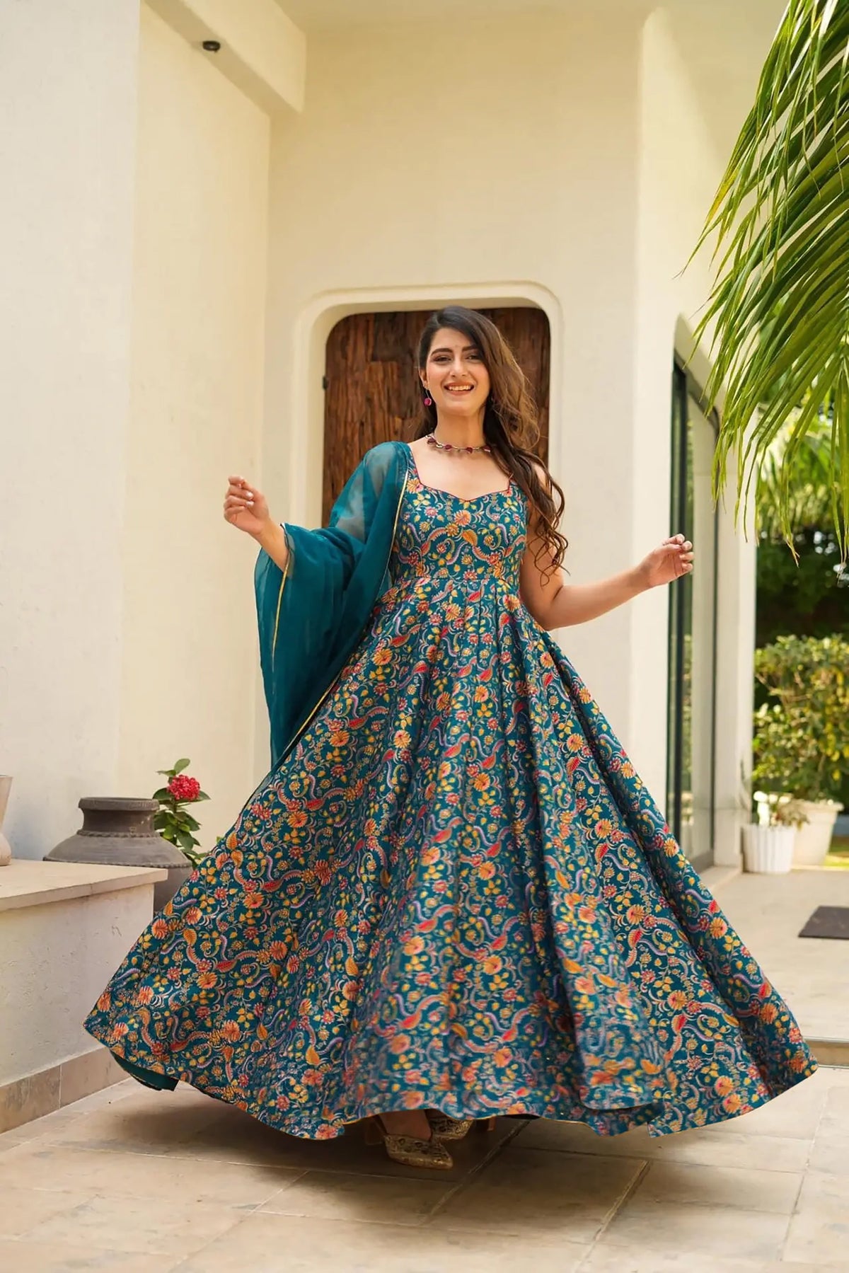 Inara Silk Anarkali Set