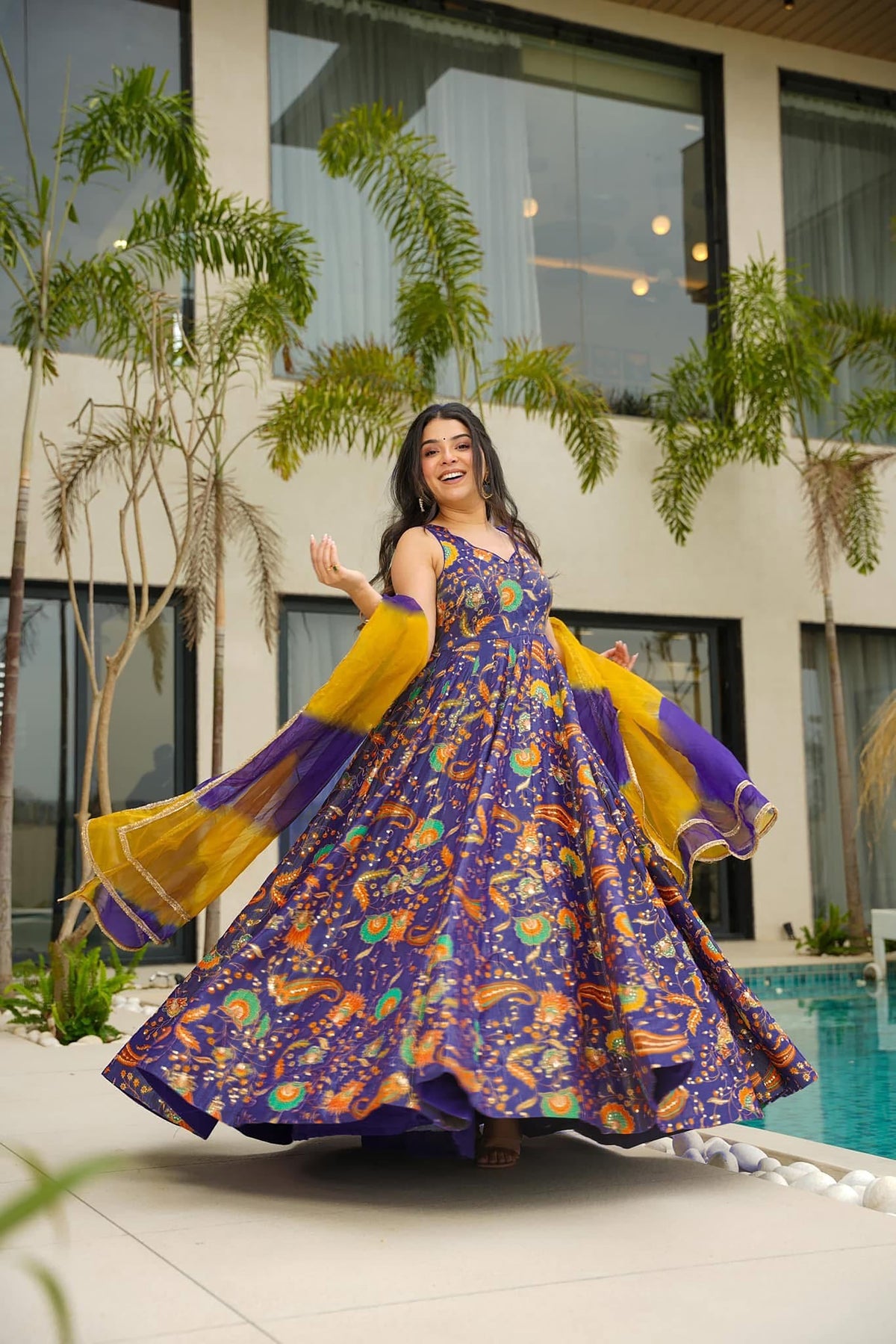 Arana Silk Anarkali Set