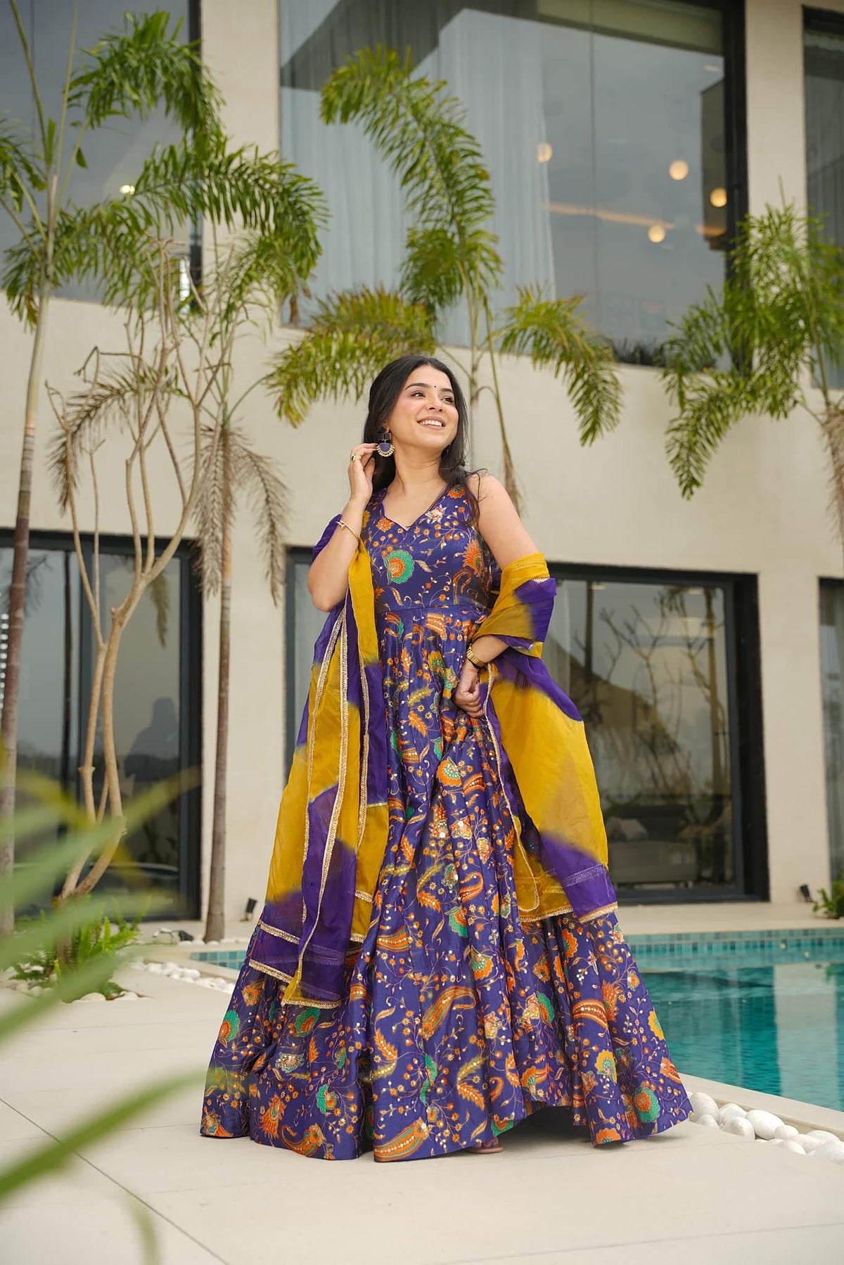 Arana Silk Anarkali Set