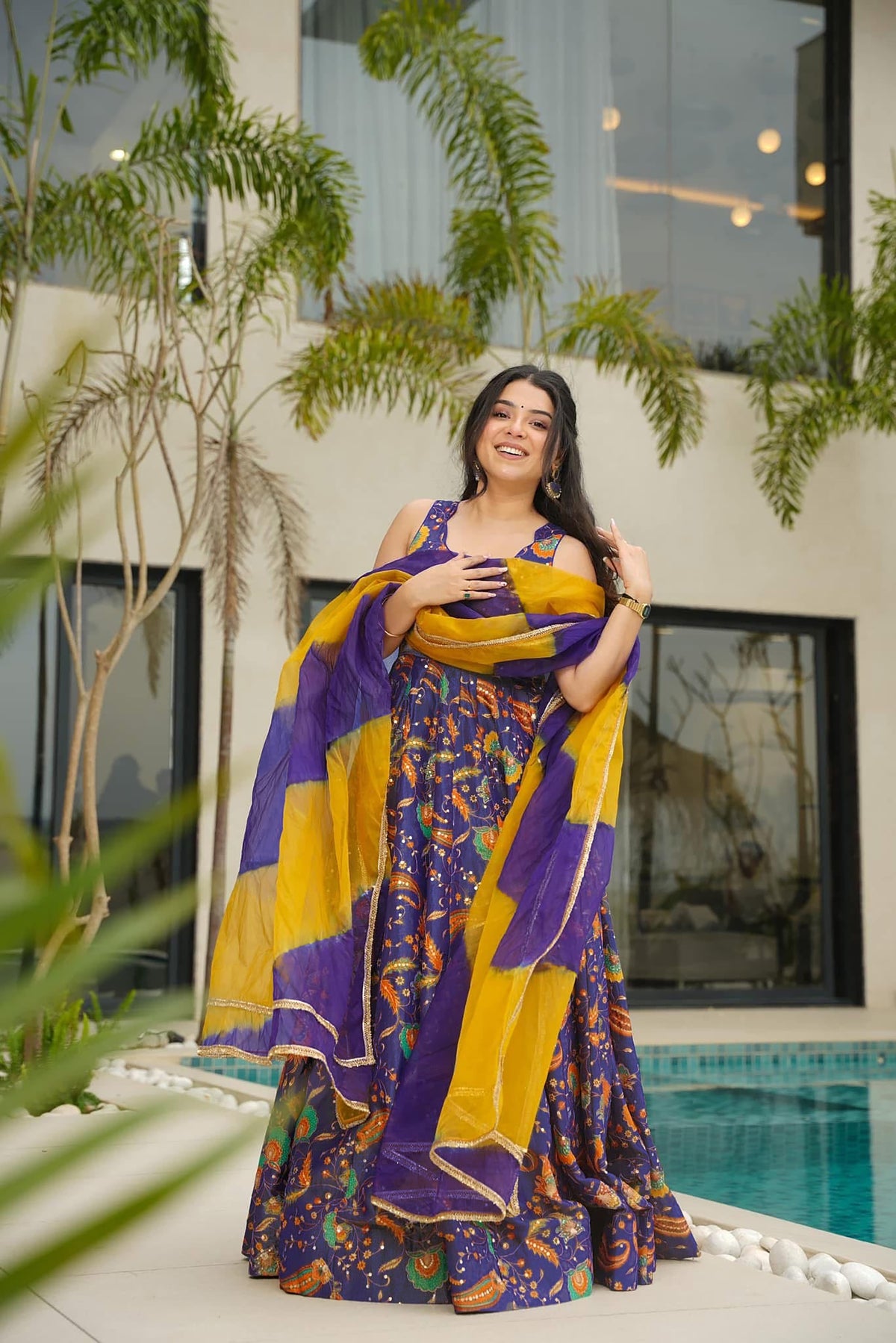 Arana Silk Anarkali Set