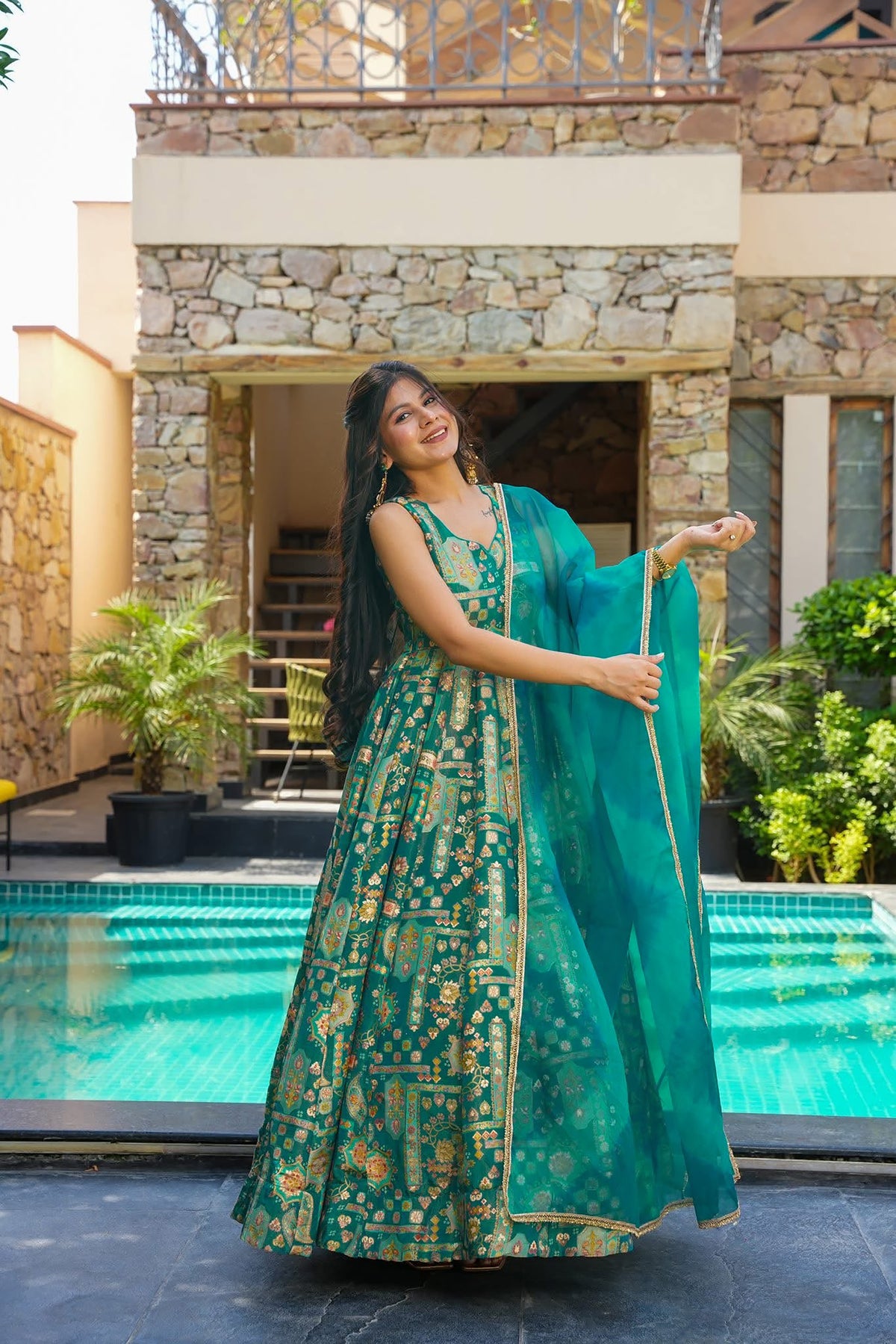 Arana Silk Anarkali Set