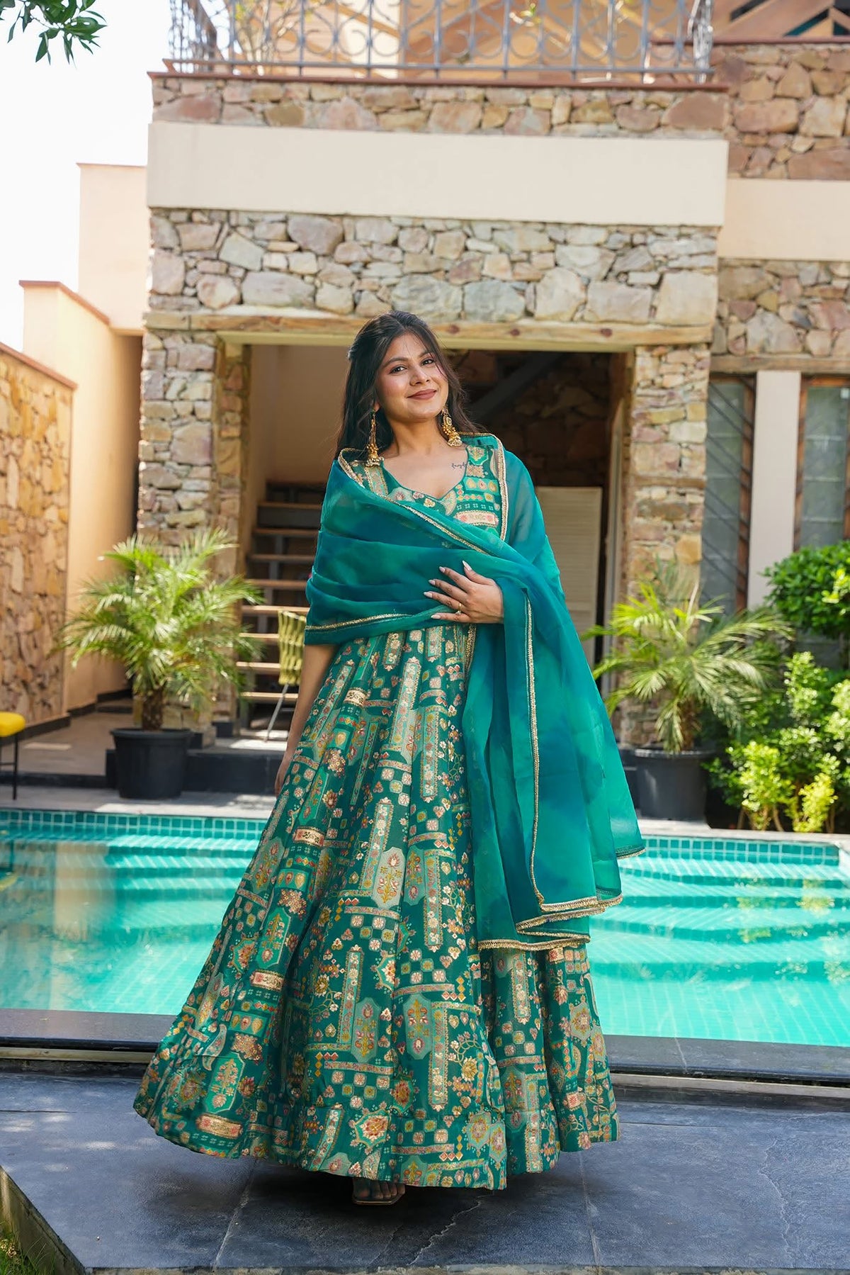 Arana Silk Anarkali Set