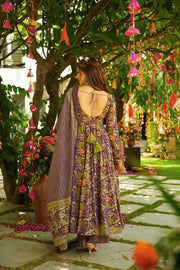 Lavender Printed Muslin Suit