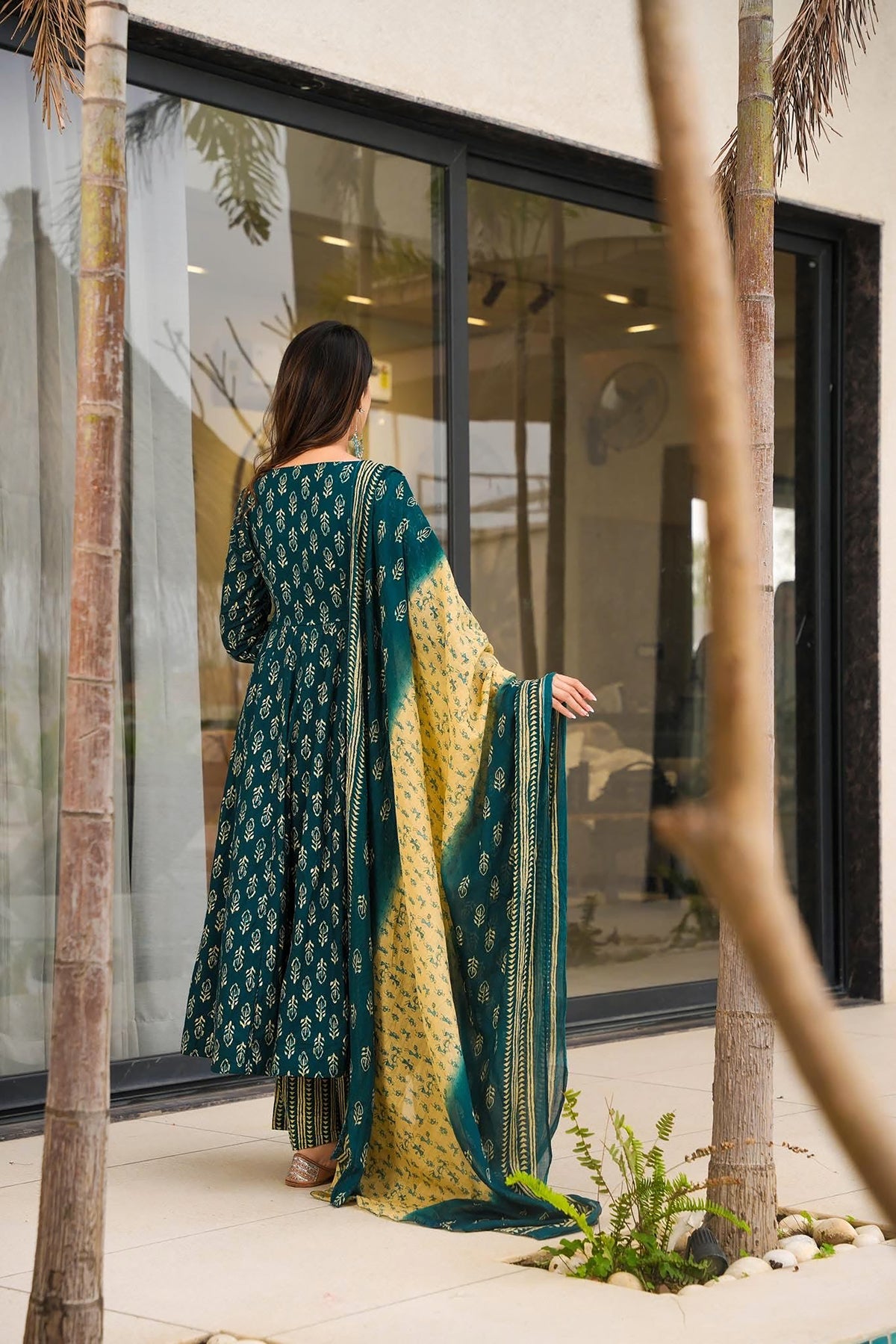 Emerald Green Muslin Suit