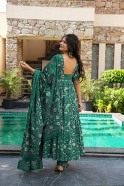 Forest Green Muslin Suit
