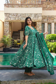 Forest Green Muslin Suit