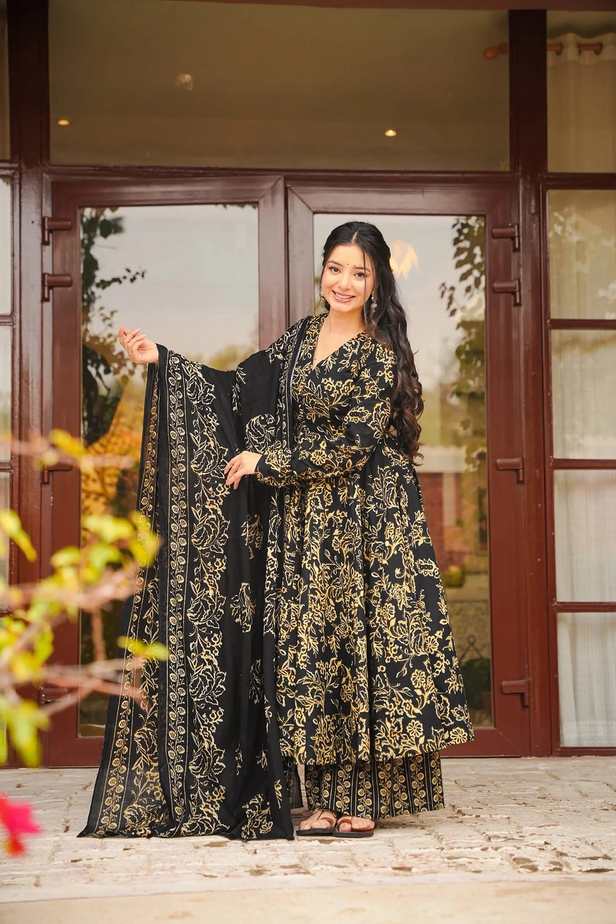 Black Gold Muslin Suit