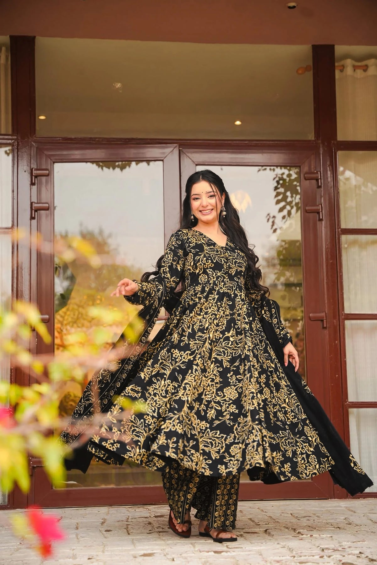 Black Gold Muslin Suit