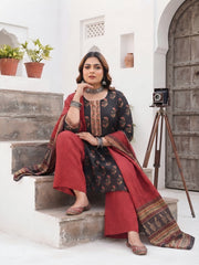 Shayara Plus Size Black Straight Kurta With Palazo & Dupatta
