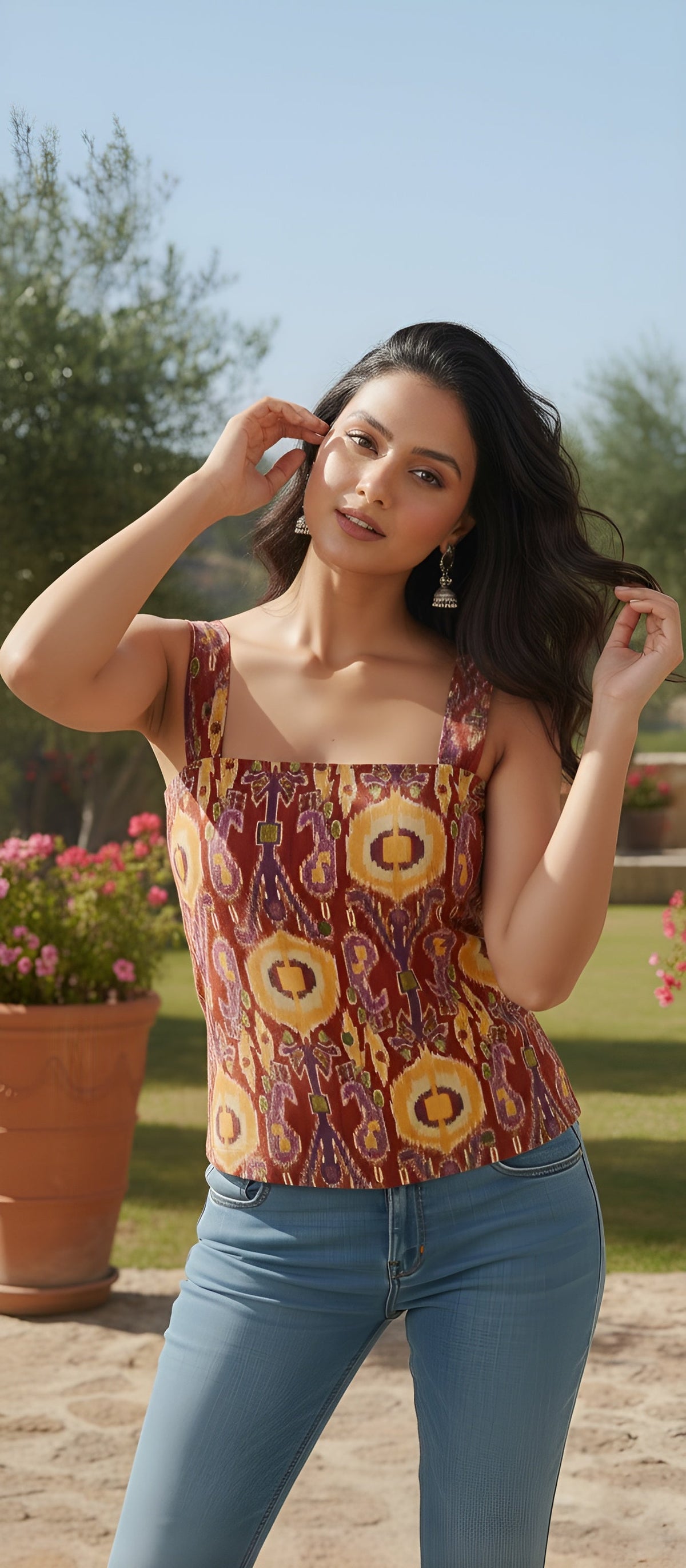 Multicolor Stylish Printed Top For Women