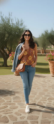 Multicolor Stylish Printed Top For Women